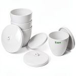 Porcelain Crucible 200ml with Lid QWORK Durable Labware Pack of 4-0