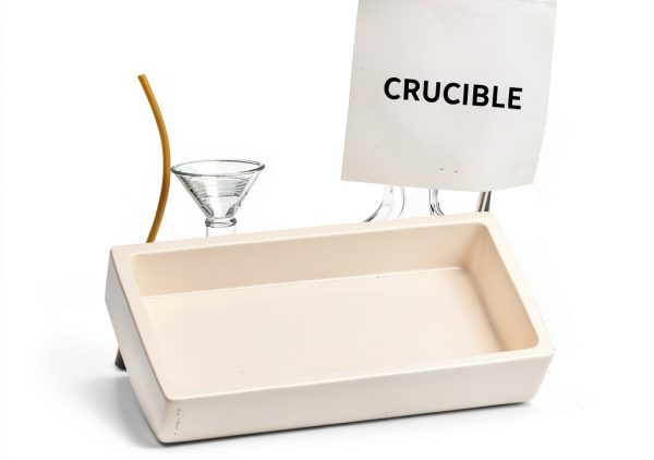 BQLZR Alumina Ceramic Crucible Holder 3.15x1.57x0.71" 50ml Pack of 3-1