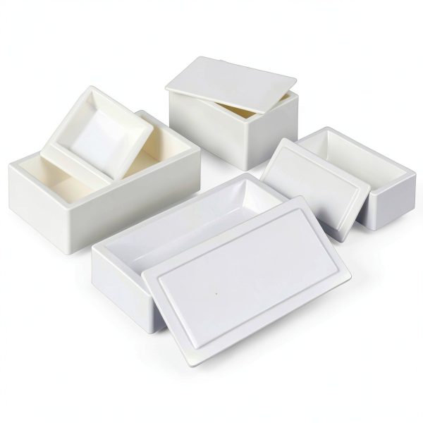 Magnesia Crucible MRUPEZIU 99% MgO Ceramic Boat 365mL Square Plate-0