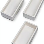 BQLZR Alumina Ceramic Crucible Holder 3.15x1.57x0.71" 50ml Pack of 3-0