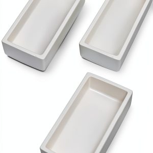 BQLZR Alumina Ceramic Crucible Holder 3.15x1.57x0.71" 50ml Pack of 3-0