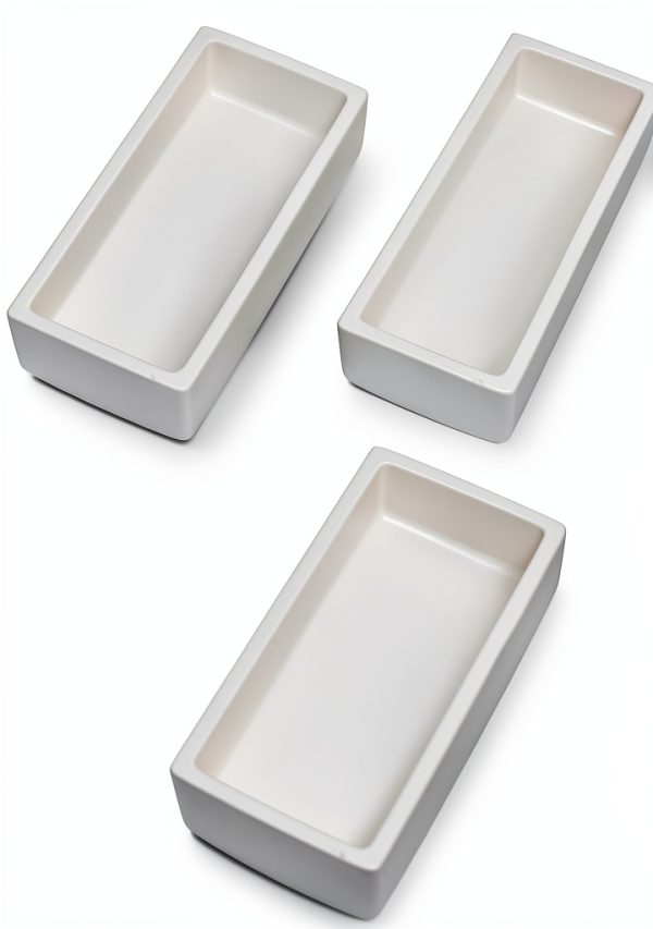 BQLZR Alumina Ceramic Crucible Holder 3.15x1.57x0.71" 50ml Pack of 3-0