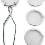 Ceramic Quartz Crucible Kit 5PCS with Steel Whip Tongs - SUFJIO Set-0