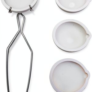 Ceramic Quartz Crucible Kit 5PCS with Steel Whip Tongs - SUFJIO Set-0