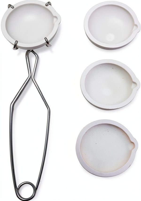 Ceramic Quartz Crucible Kit 5PCS with Steel Whip Tongs - SUFJIO Set-0