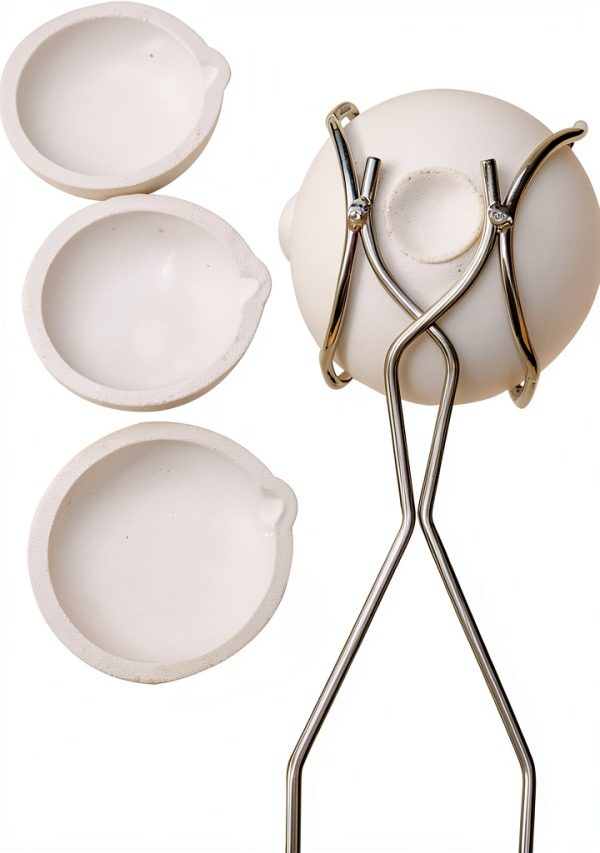 Ceramic Quartz Crucible Kit 5PCS with Steel Whip Tongs - SUFJIO Set-4