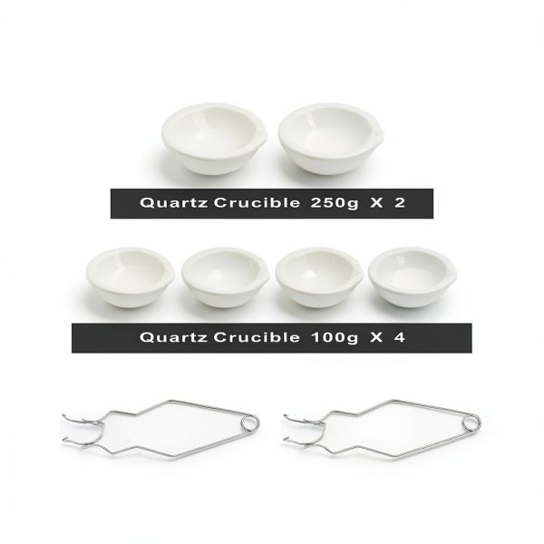 Ceramic Crucible Kit Aosu 8-Piece Set with Quartz Bowls for Gold-1