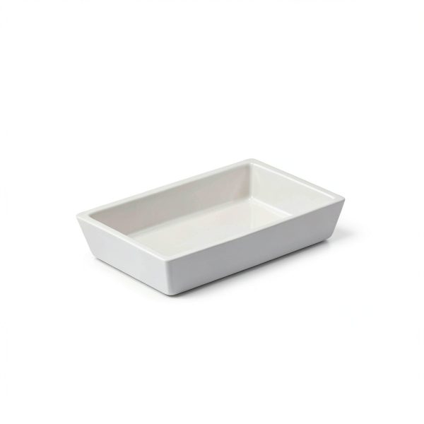 Porcelain Crucible 60ml Rectangular Boat Sample Holder uxcell 2pcs-2