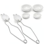 Ceramic Crucible Kit Aosu 8-Piece Set with Quartz Bowls for Gold-0