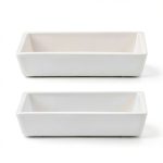 Porcelain Crucible 60ml Rectangular Boat Sample Holder uxcell 2pcs-0
