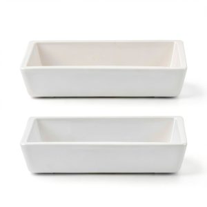 Porcelain Crucible 60ml Rectangular Boat Sample Holder uxcell 2pcs-0